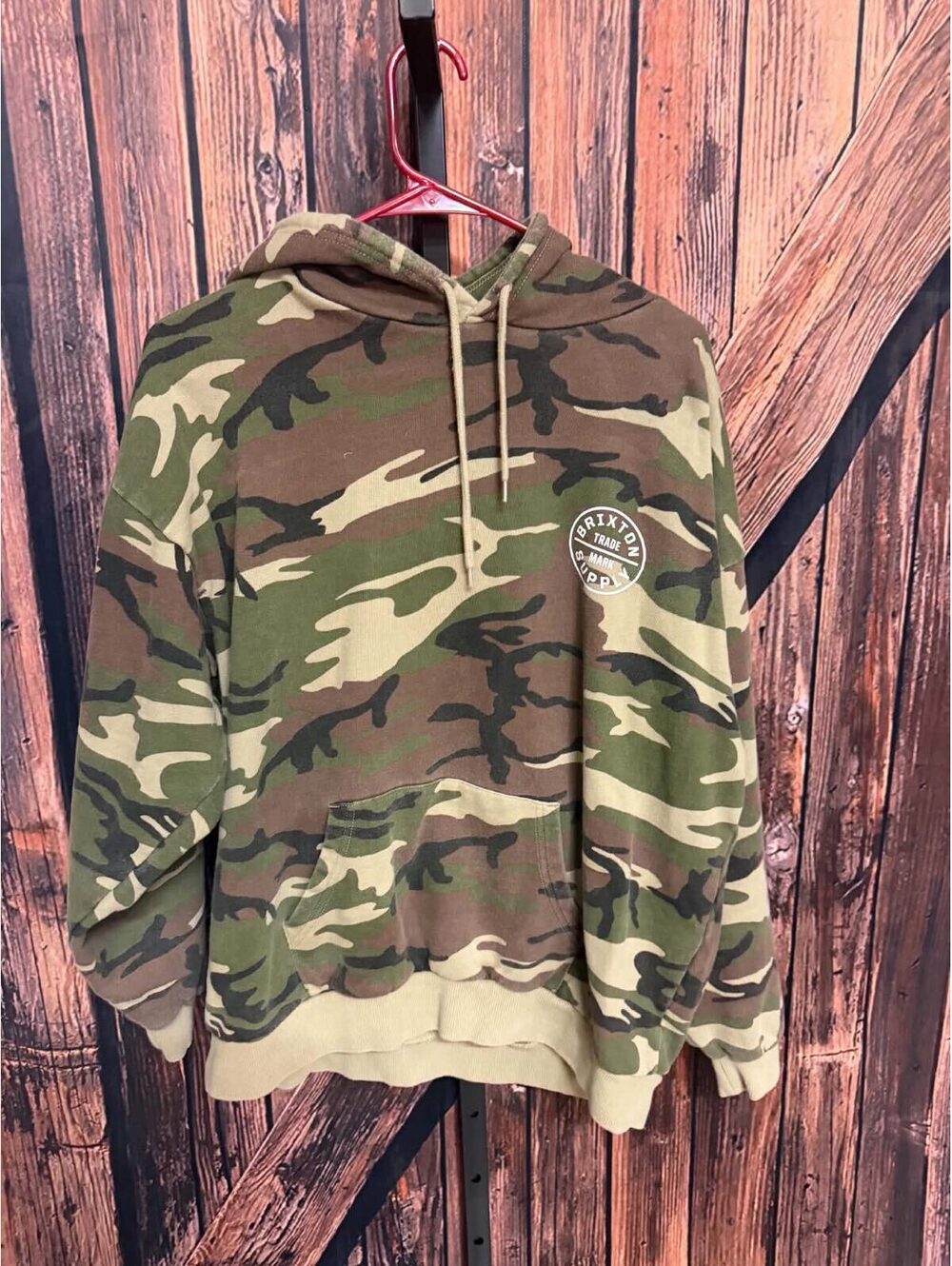 Brixton Camouflage Hoodie Sweatshirt Large